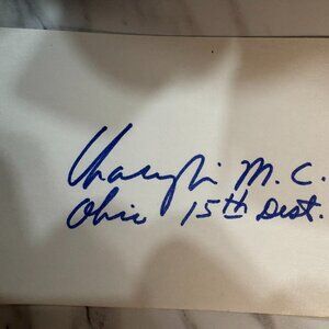 Congressman Chalmers P. Wylie Signed Autograph Index Card – Ohio 15th District